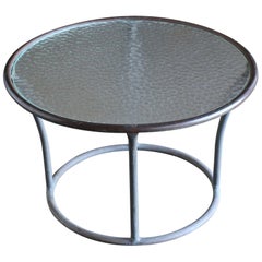 Bronze and Pebble Glass Side Table by Kipp Stewart for Terra, circa 1965