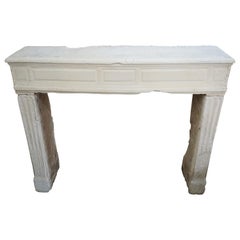 Antique French Limestone Mantel, circa 1820