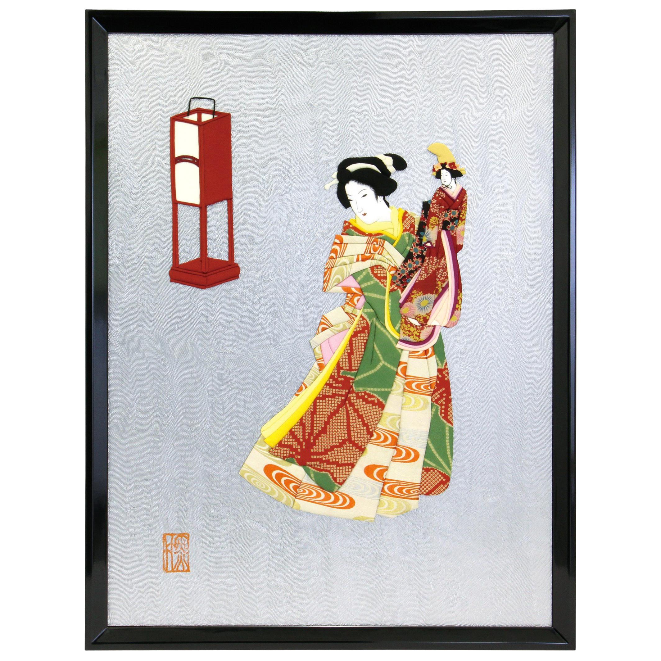 How can I spot a Japanese silk painting?