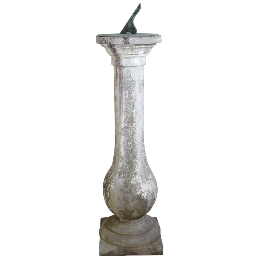 19th Century Austin and Seeley Marble and Bronze Sundial For Sale