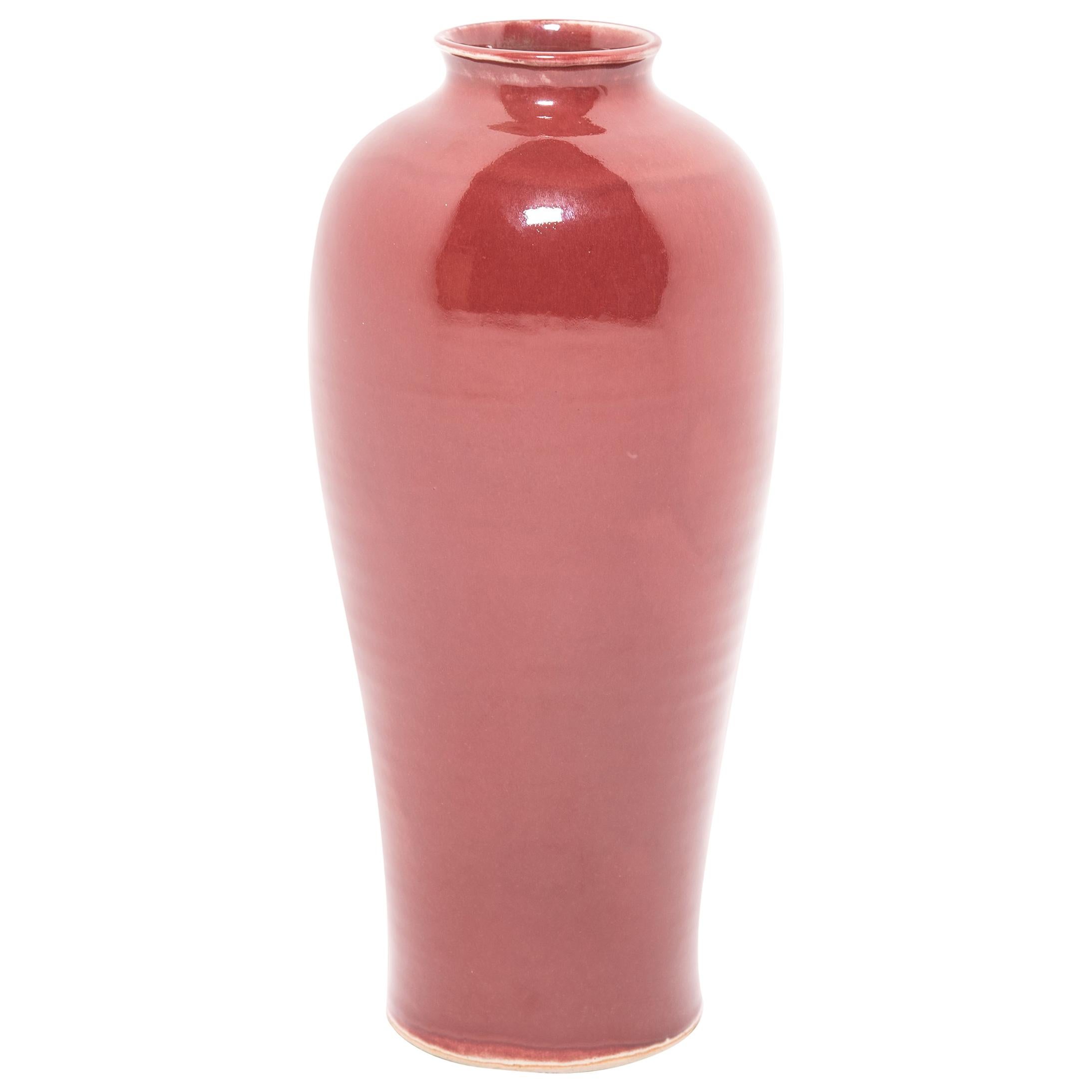 Chinese Tall Oxblood Meiping Vase