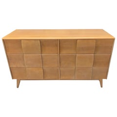 Heywood Wakefield Mid-Century Modern Sculptura Dresser Buffet Chest of Drawers