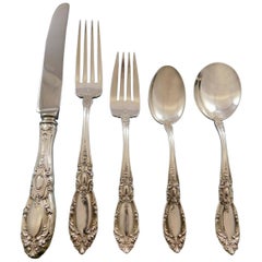 Retro King Richard by Towle Sterling Silver Flatware Set 12 Service 60 Pcs Dinner Size