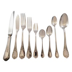 Marly by Christofle Silverplate Flatware Set Service for 12 Dinner 116 Pc France