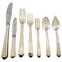 Vendome Arvesolv by Hans Hansen Danish Sterling Silver Flatware Set Service 70pc