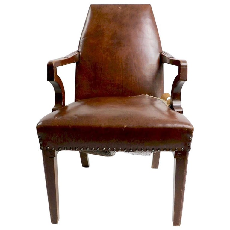 High Back Art Deco Chair at 1stDibs