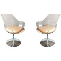 Pair of Clear “Champagne” Chairs by Erwine & Estelle Laverne, USA, circa 1968