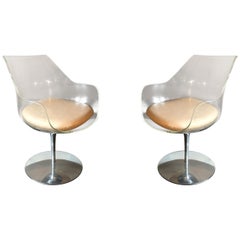 Pair of Clear “Champagne” Chairs by Erwine & Estelle Laverne, USA, circa 1968