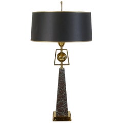 1950s American Mid-Century Modern Obelisk Table Lamp by Rembrandt Lighting