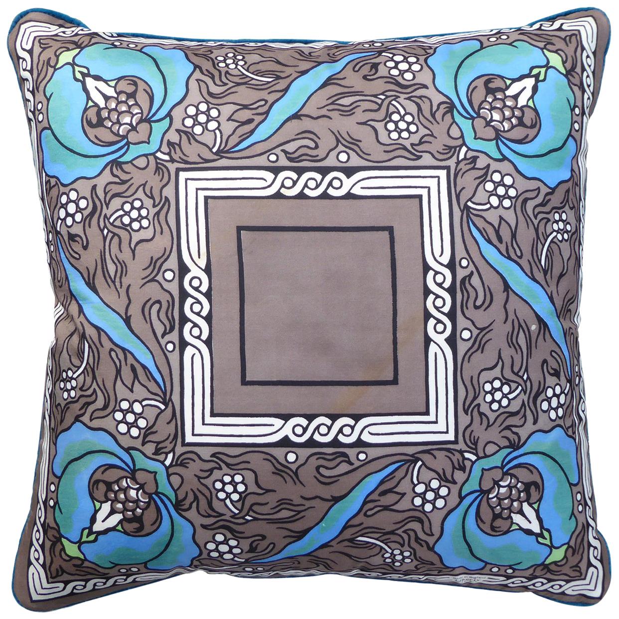 'Vintage Cushions' Luxury Bespoke Silk Pillow ‘Liberty Nouveau’, Made in London