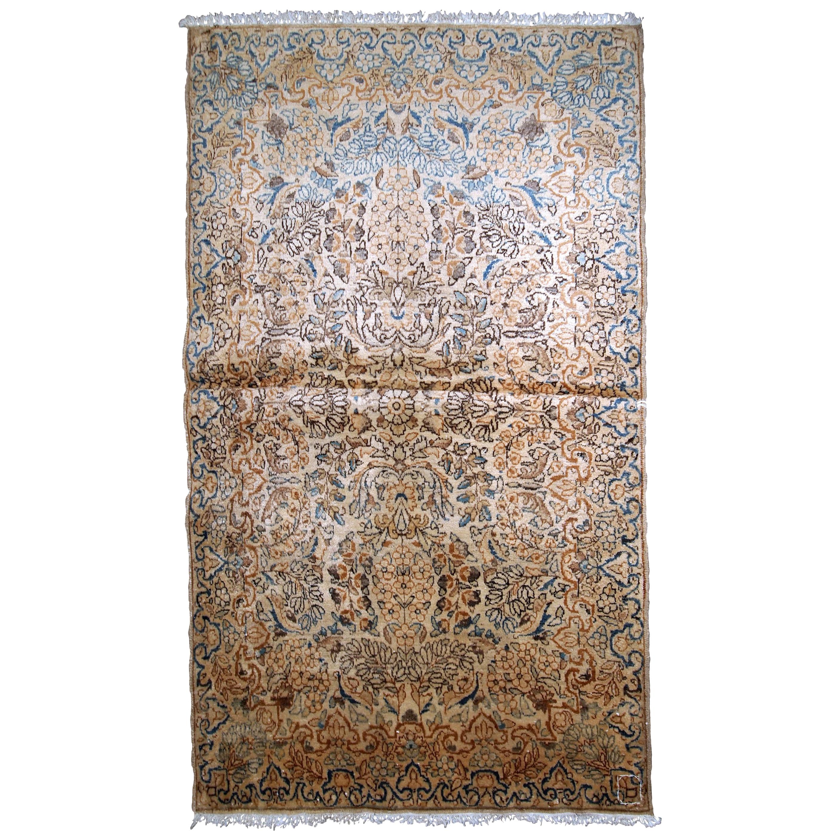 Handgefertigter antiker Teppich im Kerman-Stil, 1920er Jahre, 1B746