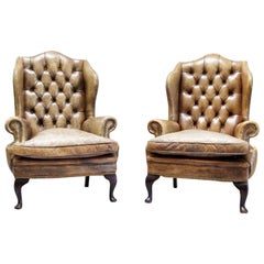 2 Chesterfield Armchair Armchair Wing Chair Antique Chair