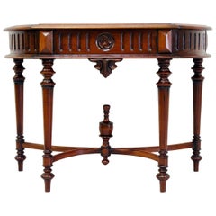 Antique Console Table Furniture Wood Carved Lacquered Wall Console