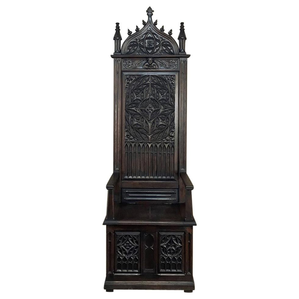 19th Century Gothic Cathedral Chair