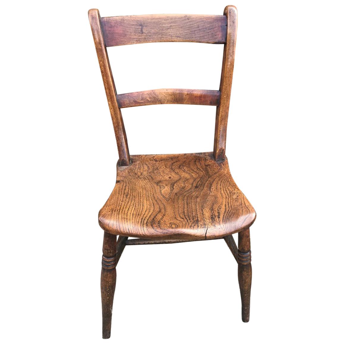 Harlequin Set Of Eight 19th Century Elm and Beech Windsor Bar Back Chairs