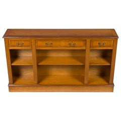 Low Adjustable Library Bookcase Bookshelf with Drawers