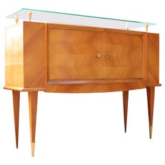 High Buffet with Ash Marquetry by Baptistin Spade, 1950s