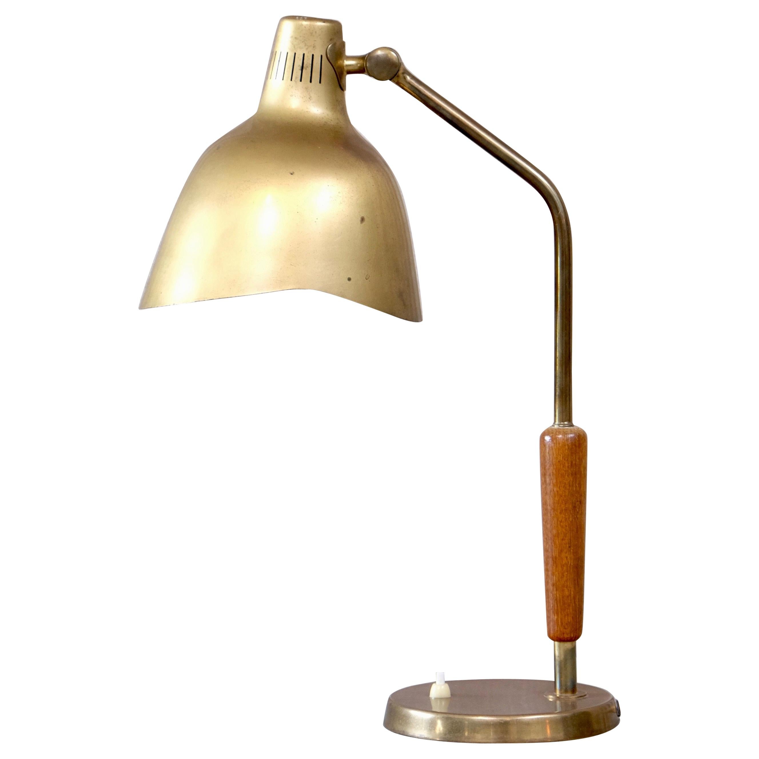Rare Brass Table Lamp by Carl-Axel Acking, Sweden, 1950s