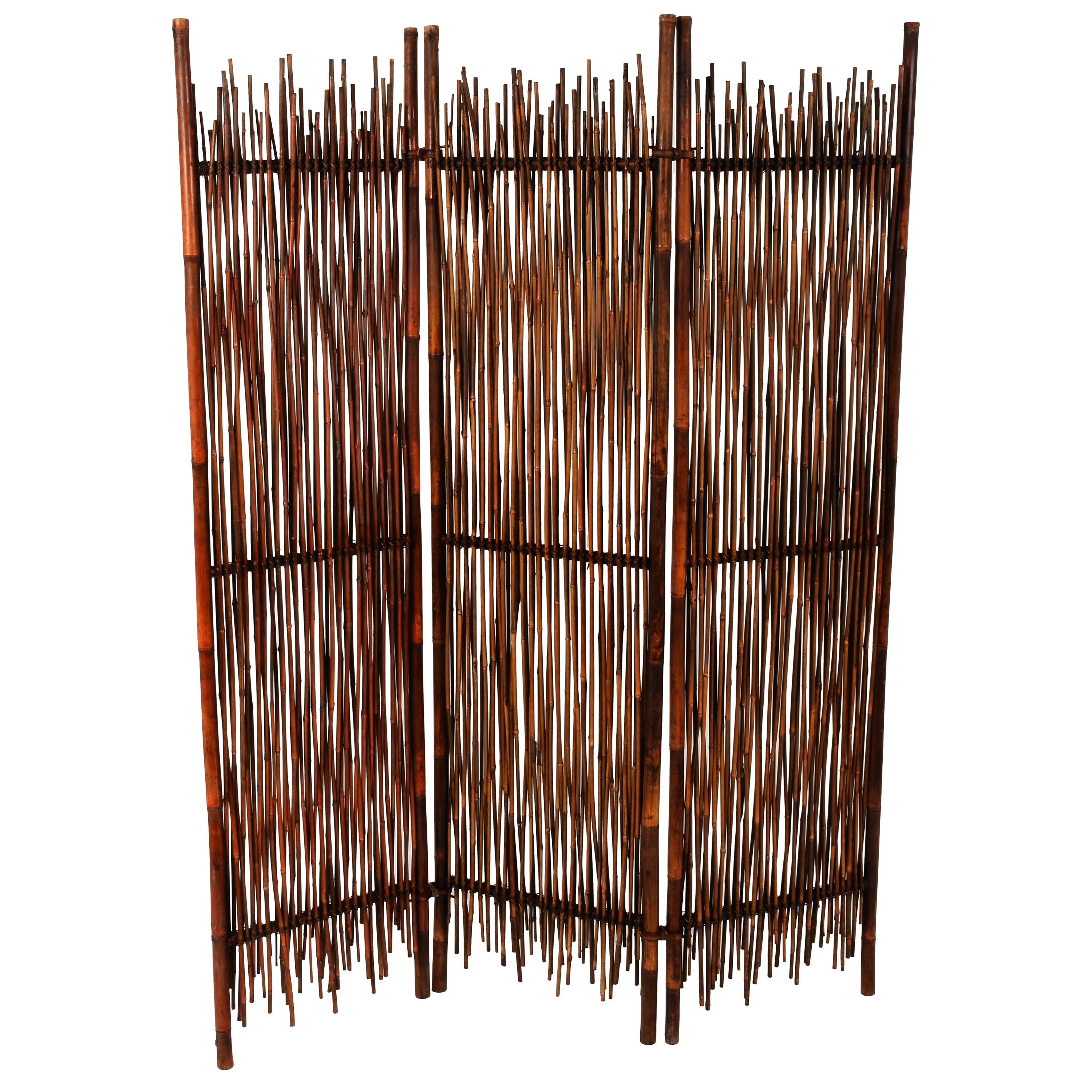 Rattan Room Divider Screen, Partition, Italy, 1900s