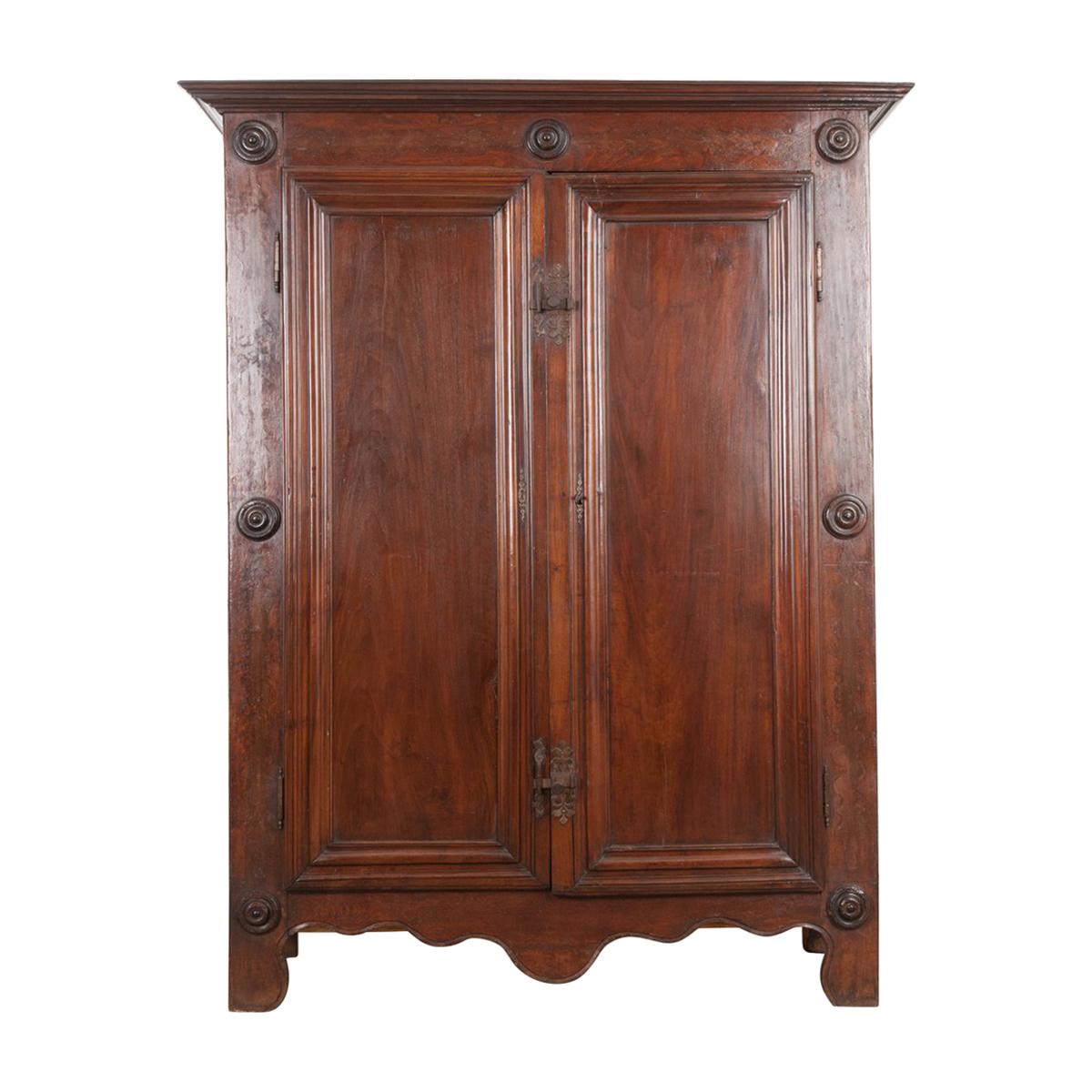 French Late 18th Century Louis XIII-Style Oak Armoire