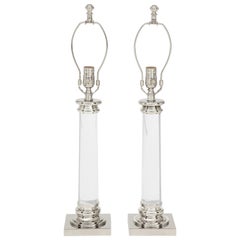 Frederick Cooper Glass Column Lamps