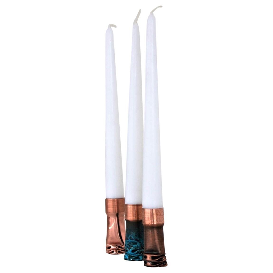 Dal Furlo "Hot Copper Candleholder" Cylindrical Modern Candleholder For Sale