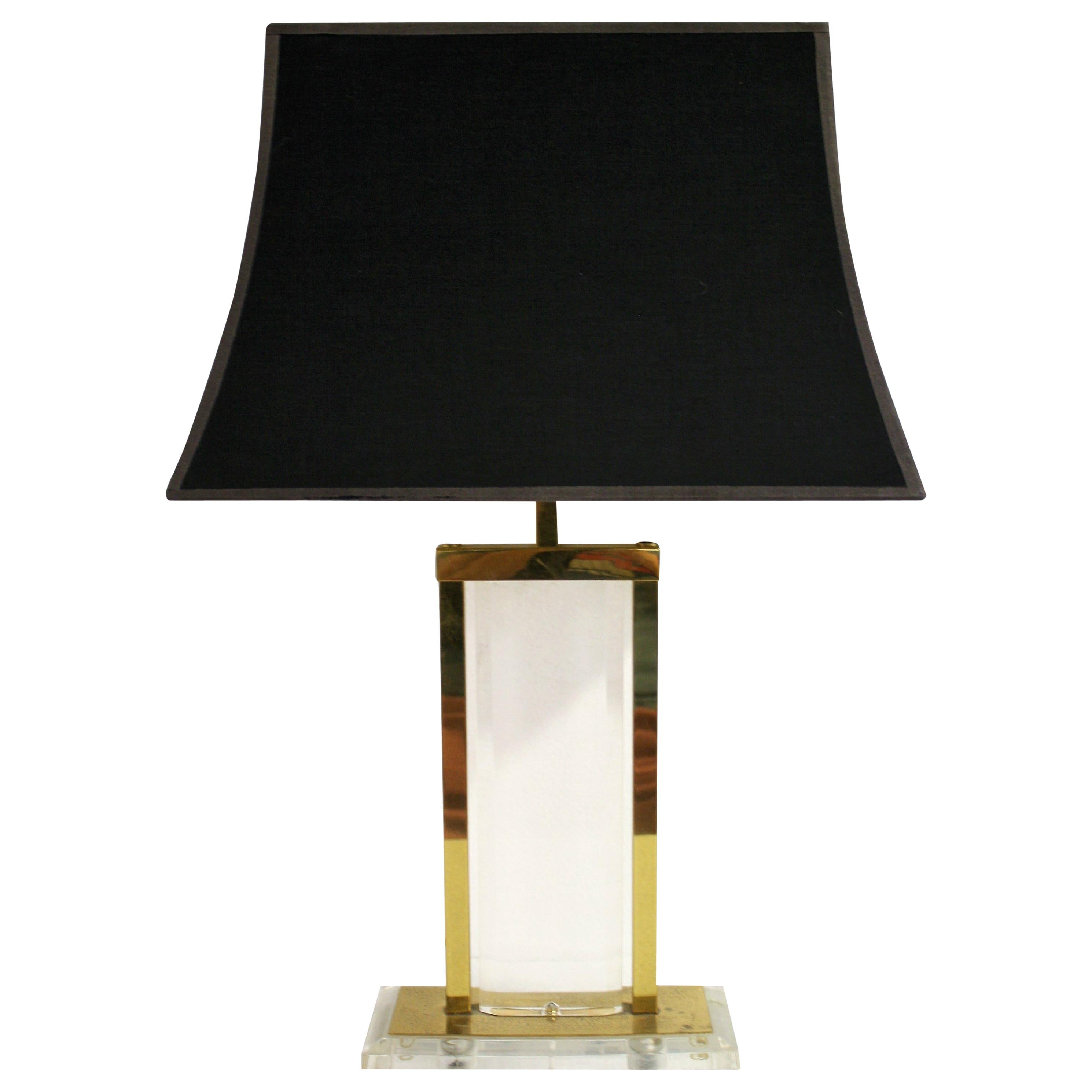 Brass and Lucite Table Lamp by William Haines at 1stDibs