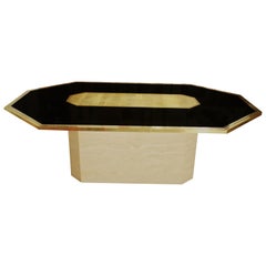 Vintage Etched Brass Art Design Table by Roger Vanhevel