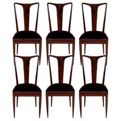 Set of Fine Dining Chairs in the Style of Guglielmo Ulrich