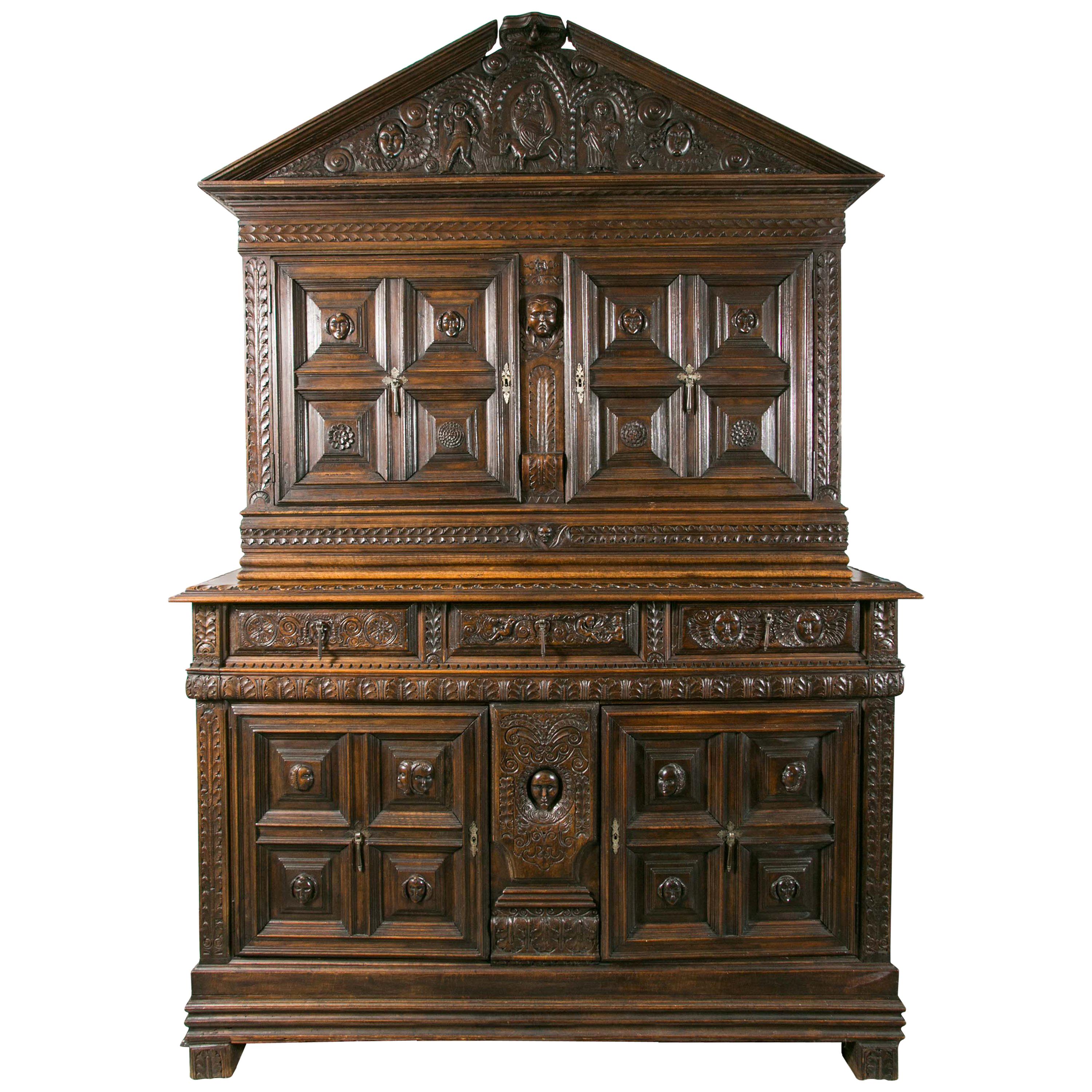 17th Century Furniture Important Supposedly from Northern Italy, Antique Art. For Sale