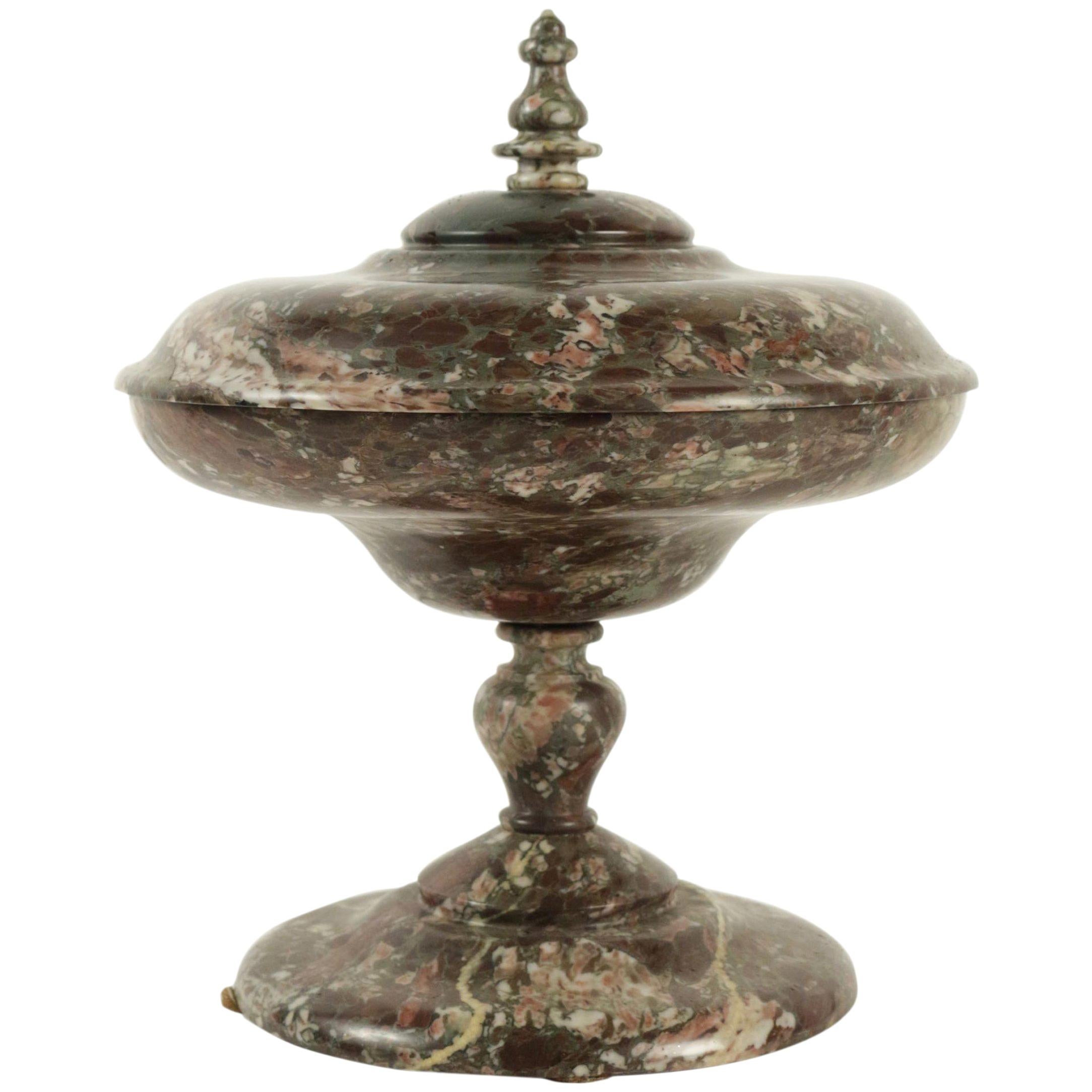 Covered Cup in Marble from the 19th Century For Sale