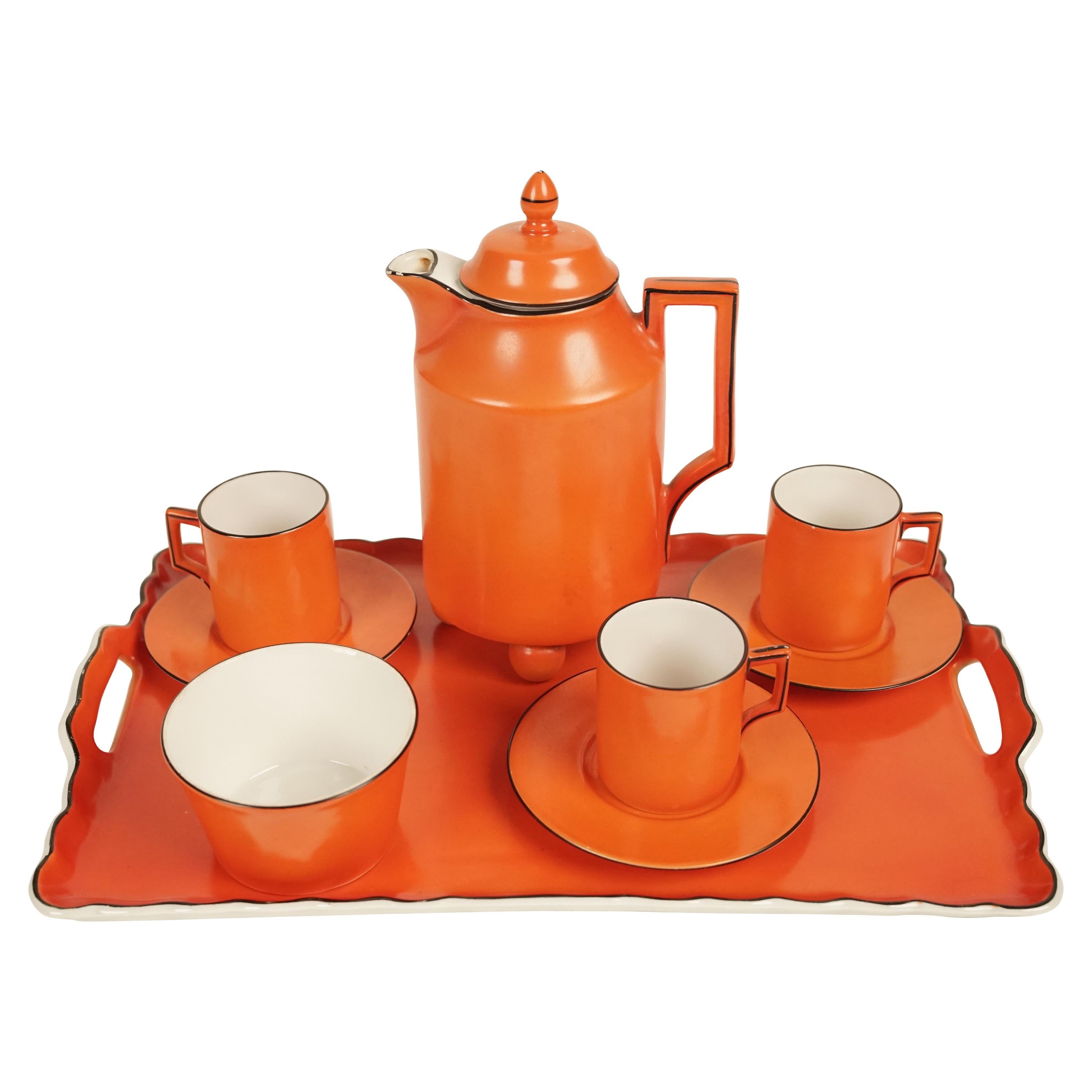 Coral Mokka Set in Style from Dorothy Draper from 1930s For Sale
