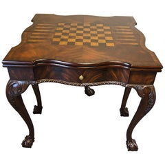 Vintage Rich Flame Mahogany and Leather Maitland-Smith Amazingly Versatile Game Table