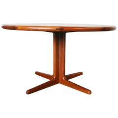 Mid-Century Modern E. Valentinsen Danish Teak Expandable Dining Table 2 Leaves