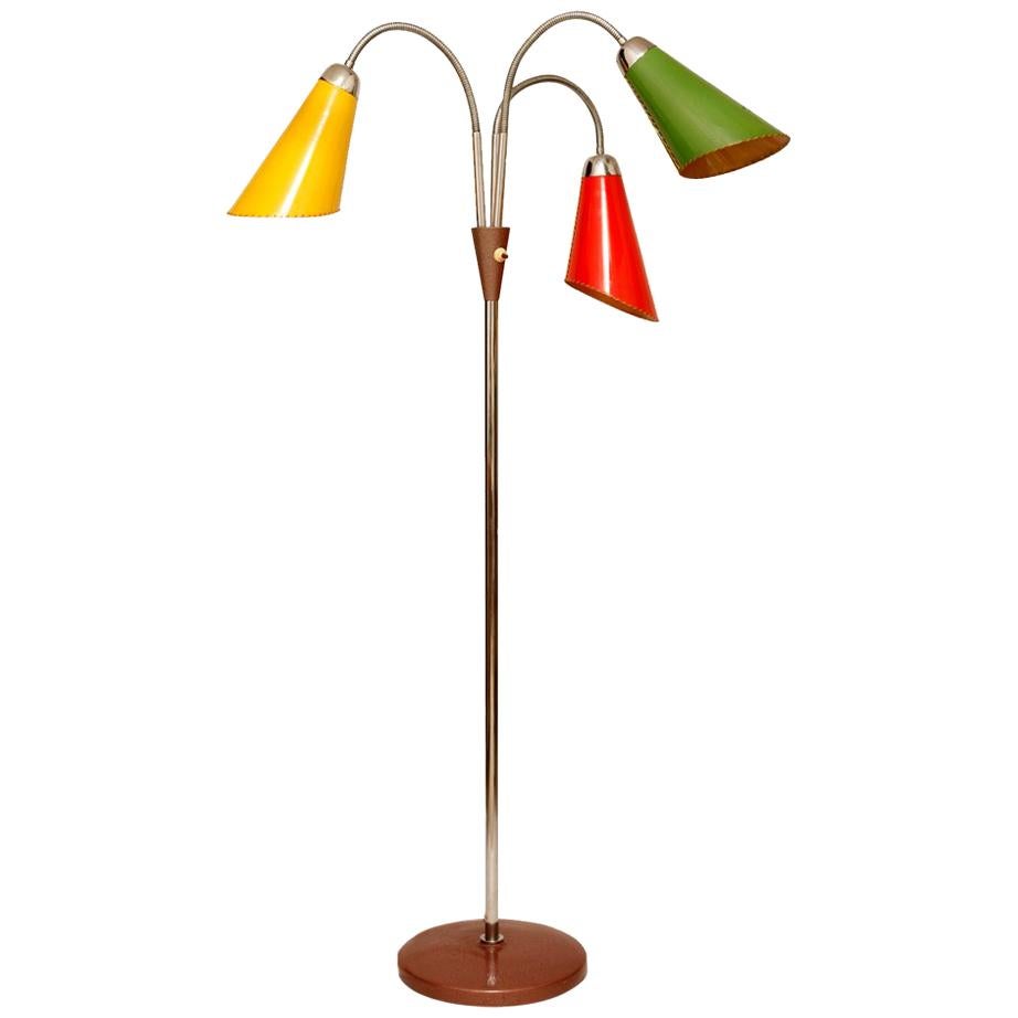 Mid-Century Modern Floor Lamp TYP S 102 by Lidokov Boskovice, 1960s For Sale