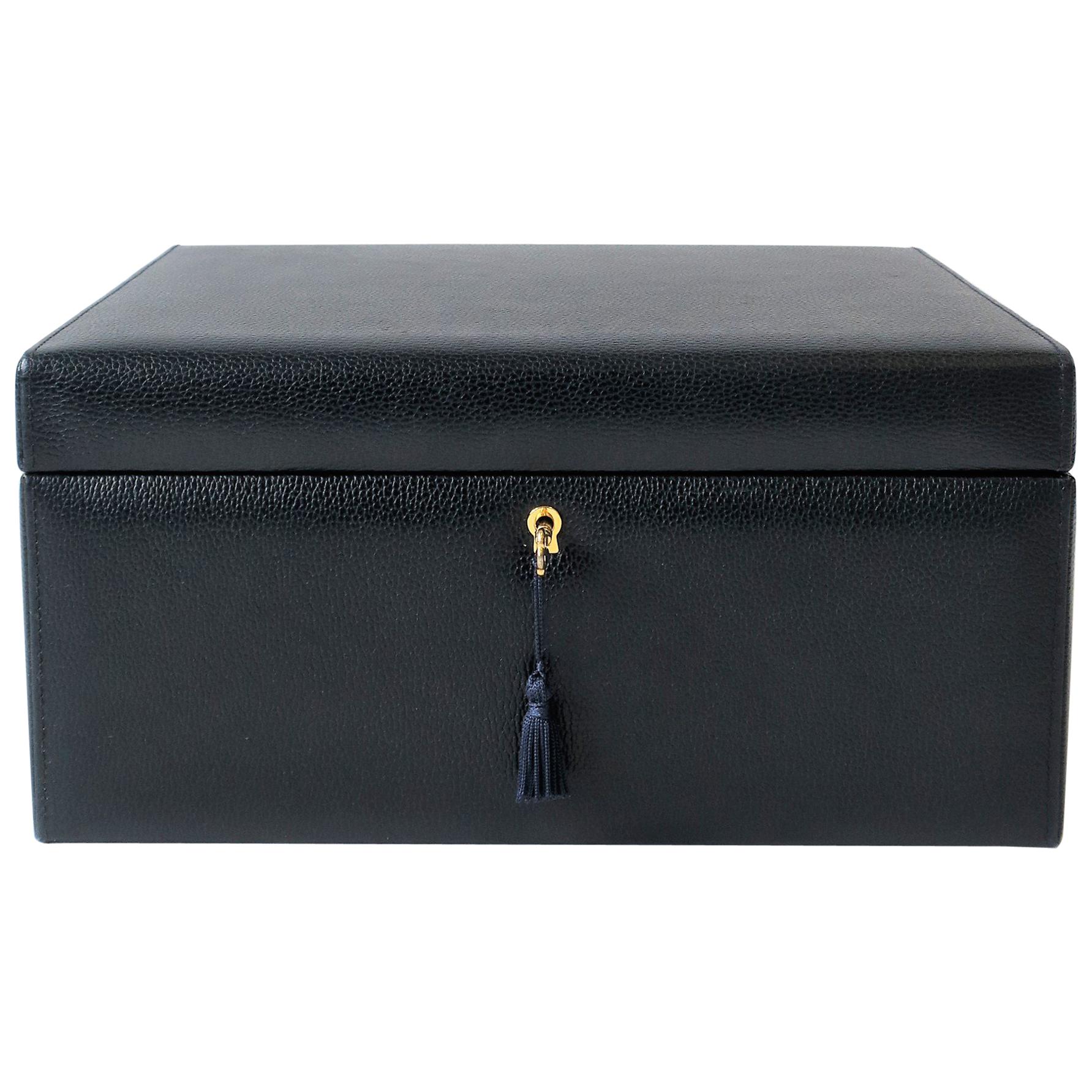 Italian Leather and Suede Jewelry Box