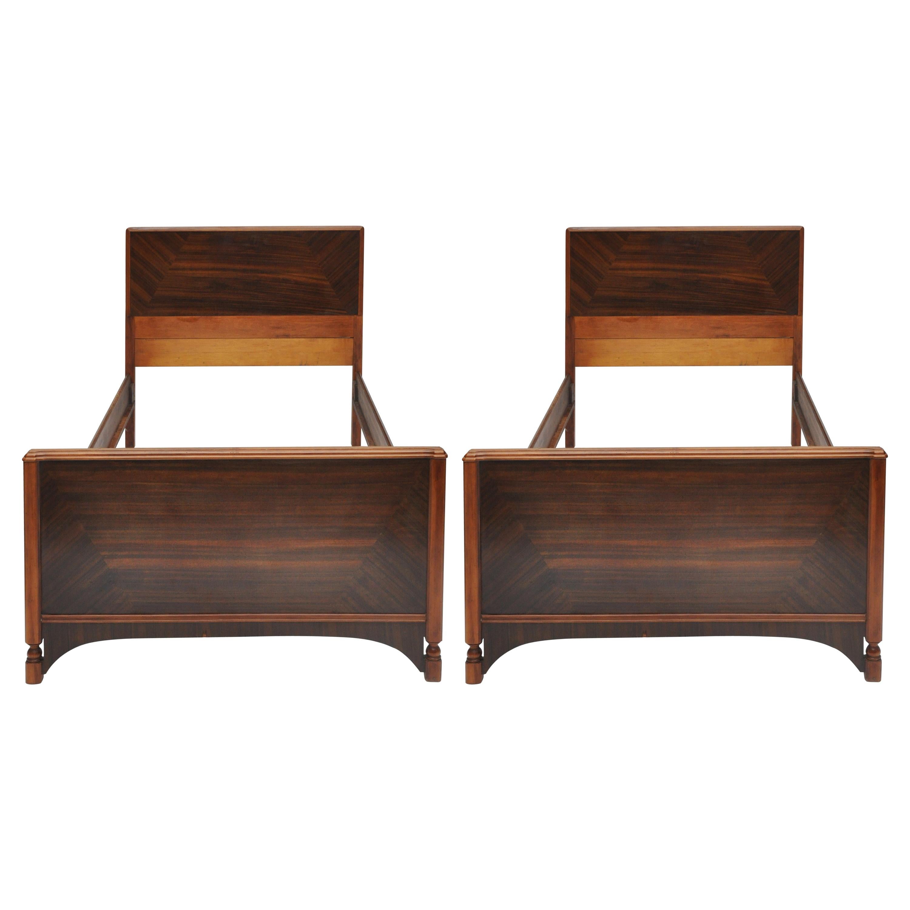 Pair of Mid-Century Modern Twin Beds