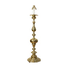 Used Polished Brass Georgian Style Floor Lamp