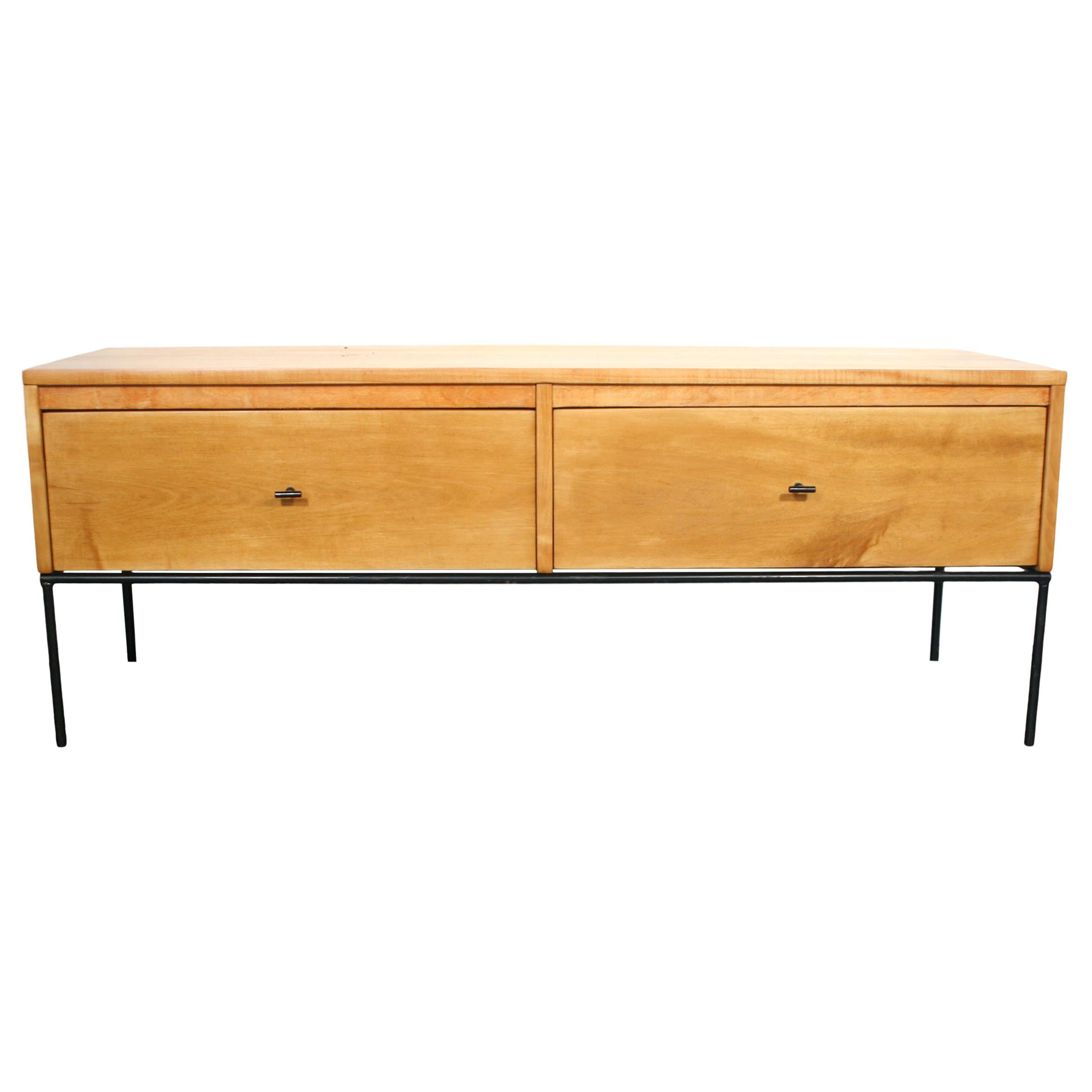 Unique Midcentury Low Two-Drawer Dresser by Paul McCobb Planner Group Blonde