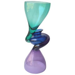 Richard Royal Studio Glass Vase, "Relationship Series" Signed, Dated 1992