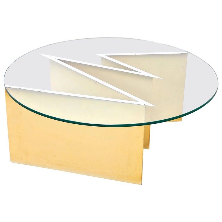 Midcentury Italian Zig Zag Coffee Table, 1960s For Sale at 1stDibs