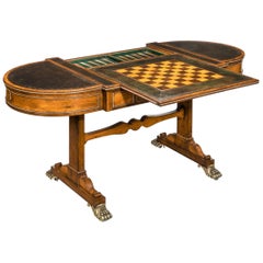 Regency Rosewood Games Table Attributed to Gillows