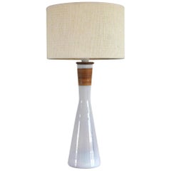 Opaline Glass Table Lamp by Jacob E. Bang, Kastrup Glasværk, circa 1960