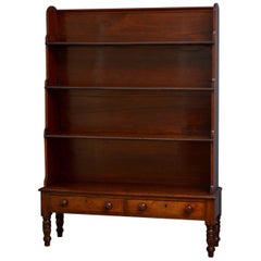 Antique George IV Mahogany Waterfall Bookcase