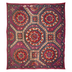 Antique Densely Embroidered Suzani from Tashkent Uzbekistan, Early 20th Century