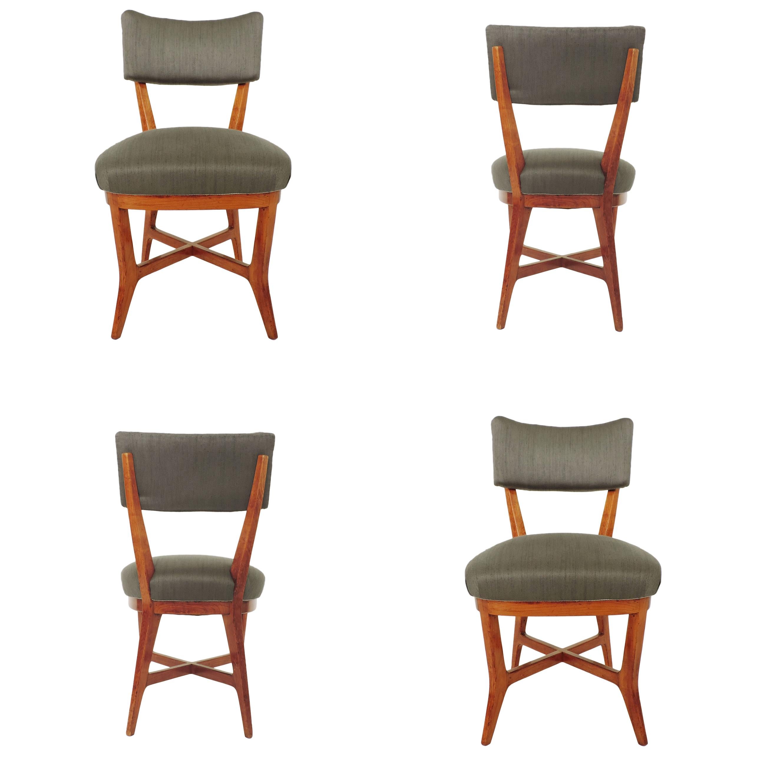 Four Chairs Attributed to Studio BBPR, Italy, 1940s