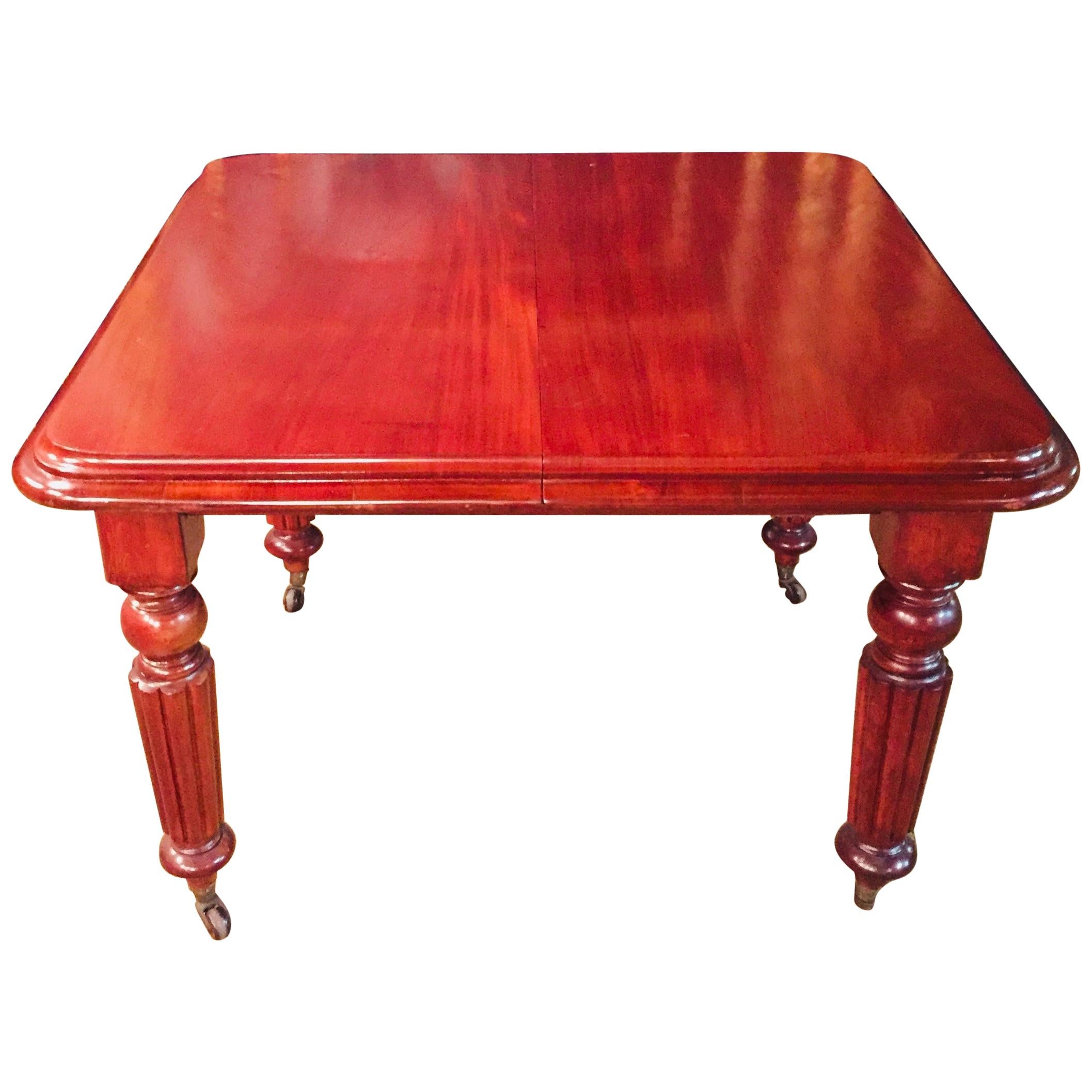 Antique English Table Solid Mahogany polished circa 1850 Joseph Fitter