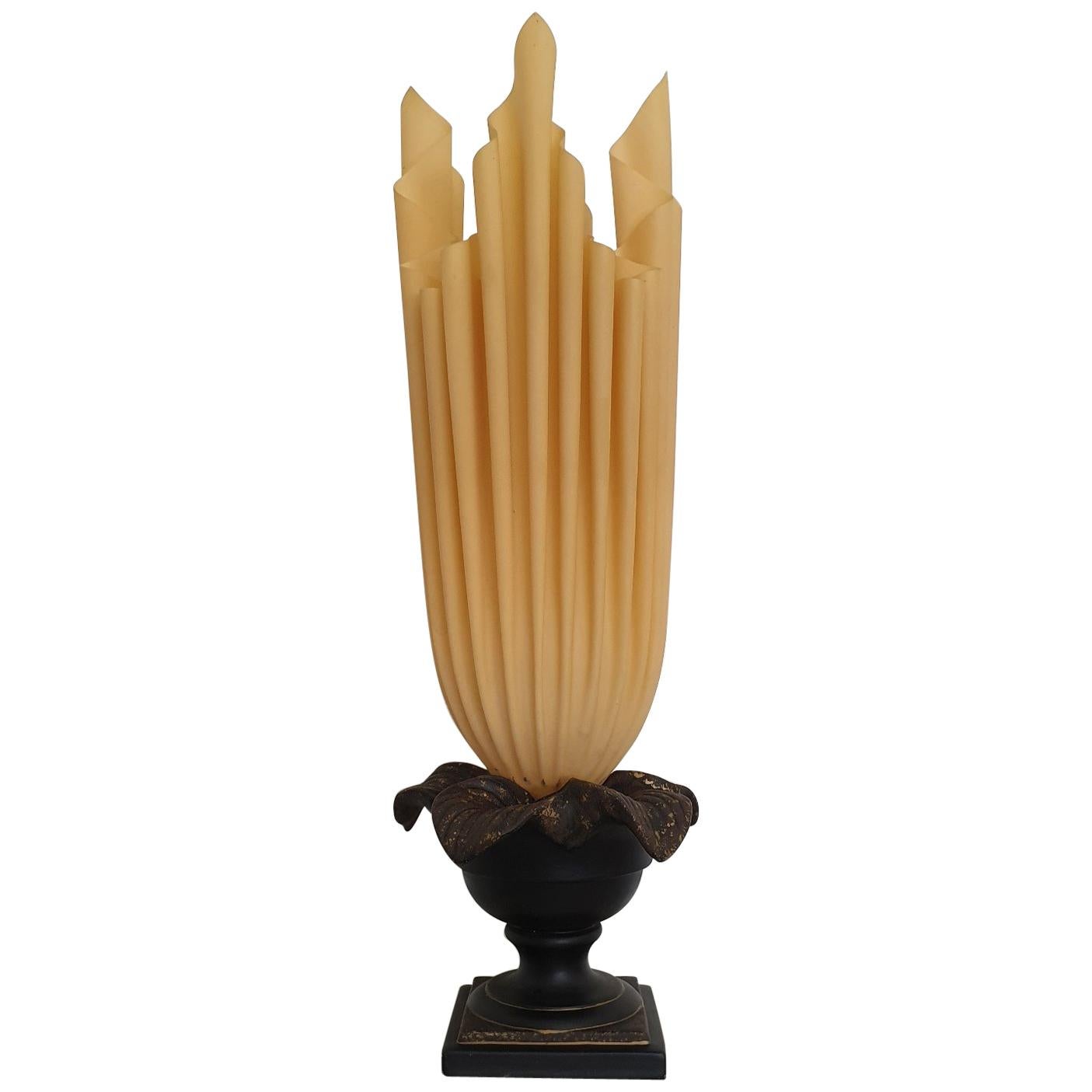 Large Flaming Torch Table Lamp by Georgia Jacob, 1970s For Sale