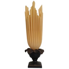 Large Flaming Torch Table Lamp by Georgia Jacob, 1970s