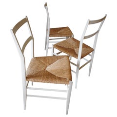 Set of 3 Gio Ponti Vintage Superleggera Chairs for Cassina, Italy